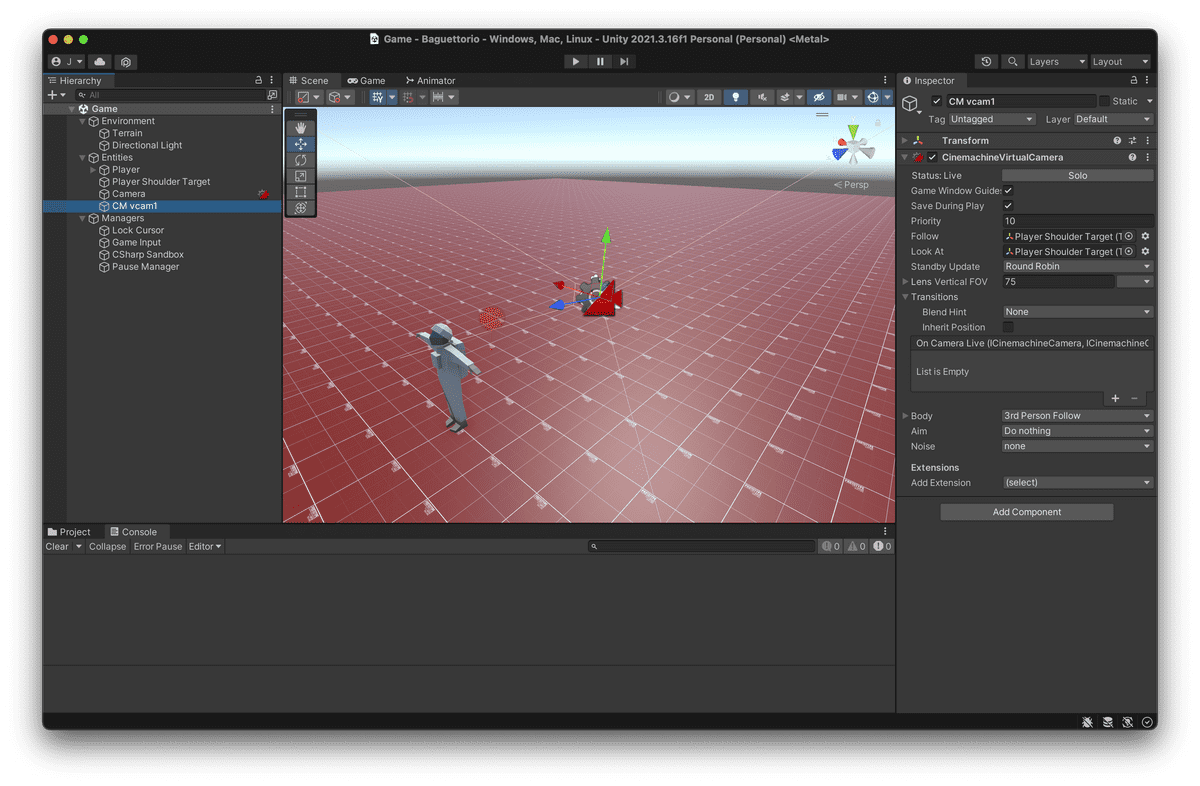 cinemachine virtual camera